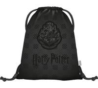 Baagl Bolsa de deporte para niño, bolsa impermeable para zapatos para niños, escuela y guardería, bolsa de deporte, mochila de gimnasio, Harry Potter Hogwarts Negro, 46 x 36 x 1 cm