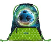 Baagl Bolsa de deporte para niños, bolsa impermeable para zapatos para niños, escuela y guardería, bolsa de deporte para niños, mochila deportiva, bolsa de gimnasio (pelota de fútbol)