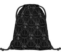 Baagl Bolsa de deporte para niños y niñas - Bolsa de deporte para niños, adolescentes - Escuela y Deporte Bolsa de zapatos bolsa de deporte con elementos reflectantes, Harry Potter Deathly Hallows