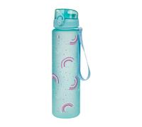 Baagl Botella de agua para niña a prueba de fugas, 1000 ml, para la escuela y el deporte, botella para niños, botella de bebida de Tritan, 1 l (arco iris)