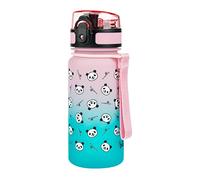 Baagl Botella para niños a prueba de fugas, botella de agua de 350 ml, para guardería, escuela y deporte, botella para niñas Tritan (Panda)