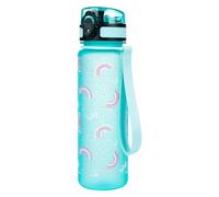 Baagl Botella para niños a prueba de fugas, botella de agua de 500 ml, botella para la escuela y el deporte botella para niños y niñas Tritan (