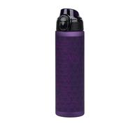 Baagl Botella para niños para niñas, botella de agua a prueba de fugas, 700 ml, botella escolar y deportiva, botella versátil con tapa con cierre (ciruela)