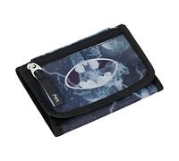 Baagl Brustbeutel Kinder - Geldbörse für Jungen - Geldtasche, Mini Portemonnaie Kleingeld Münzbörse, Batman Storm, 9 x 15 x 2 cm, Casual