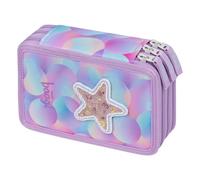 Baagl Estuche de 3 compartimentos para niños y niñas, estuche escolar, estuche escolar, estuche escolar, estuche para lápices, candy, 20 x 13 x 9 cm, Colorido, divertido, moderno, práctico