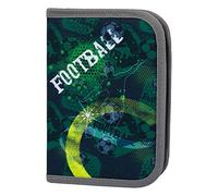 Baagl Estuche Minecraft para niños y niñas, estuche escolar, estuche para lápices, estuche para adolescentes, Fútbol, 20 x 15 x 3 cm