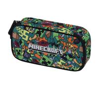 Baagl Estuche para niñas - Estuche escolar para artículos de papelería, estuche escolar, estuche para niños, estuche escolar, Minecraft Caos, Colorido, divertido, moderno, práctico