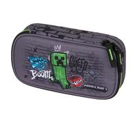 Baagl Estuche para niñas - Estuche escolar para artículos de papelería, estuche escolar, estuche para niños, estuche escolar, Skate Minecraft, 23 x 12 x 5 cm, Colorido, divertido, moderno, práctico