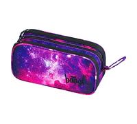 Baagl Estuche para niñas, niños, estuche escolar, estuche con 3 compartimentos, estuche para adolescentes y niños, Galaxia, Estuche