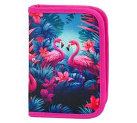 Baagl Estuche para niñas - Estuche escolar, estuche para lápices, estuche para artículos de papelería - estuche, estuche escolar, estuche escolar (flamencos)