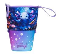 Baagl Estuche para niños y niñas - Estuche para lápices para niños - Estuche para la escuela - Estuche resistente y estuche con compartimento secreto - Estuche de pie, Axolotl, Colorido, divertido