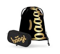 Baagl Estuche y bolsa de deporte Set de 2 piezas para niños y niñas, estuche escolar y bolsa de deporte, estuche para lápices, bolsa de gimnasio, estuche para niños y adolescentes, dorado, Juego de 2
