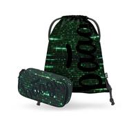 Baagl Estuche y bolsa de deporte Set de 2 piezas para niños y niñas, estuche escolar y bolsa de deporte, estuche para lápices, bolsa de gimnasio, estuche para niños y adolescentes, Numbers, Juego de 2