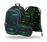 Baagl Juego de mochila escolar de 3 piezas, mochila escolar para escuela primaria, mochila escolar primaria, mochila con correa para el pecho, mochila ergonómica, Numbers, Juego de mochila escolar