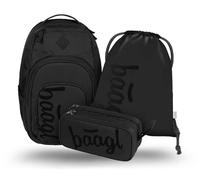 Baagl Juego de mochila escolar de 3 piezas, mochila grande ergonómica con compartimento térmico para niños, niñas, adolescentes, mochila escolar primaria con correa para el pecho y compartimento para