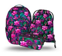 Baagl Juego de mochila escolar de 3 piezas, mochila grande ergonómica con compartimento térmico para niños, niñas, adolescentes, mochila escolar primaria con correa para el pecho y compartimento para