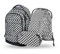 Baagl Juego de mochila escolar para niños y niñas, adolescentes, 3 piezas, mochila de skate Max, mochila escolar a partir de 3ª clase, mochila escolar con correa para el pecho, mochila ergonómica para