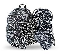 Baagl Juego de Mochilas Escolares para Niño de 5 Piezas, Mochila Escolar a partir de 3ª Clase con Correa para el Pecho, Mochila Ergonómica, Elemento