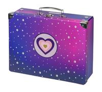 Baagl Maleta para niños para juguetes y material escolar, maletín de cartón, maleta de juguetes, maleta de juego, maleta plegable para niños, maleta plegable con asa de metal, Mini