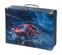 Baagl Maletín infantil para juguetes y material escolar, maletín de cartón, maletín de juguetes, maletín de juegos, maletín plegable para niños, maletín plegable, maletín con asa de metal, salvavidas