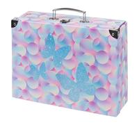 Baagl Maletín infantil para juguetes y suministros escolares, maletín de cartón, maletín de juguete, maletín de juego, maletín plegable para niños, maletín plegable con mango de metal, candy, Clásico