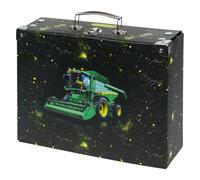 Baagl Maletín infantil para juguetes y suministros escolares, maletín de cartón, maletín de juguete, maletín de juego, maletín plegable para niños, maletín plegable con mango de metal, Tractor