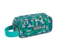 Baagl Minecraft - Estuche escolar para niños y niñas, Silver Creeper, Estuche