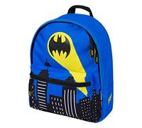 Baagl Mochila de guardería para niños y niñas, mochila de guardería para niños, mochila pequeña para bebé, mochila infantil con correa para el pecho, Batman Blue