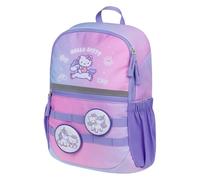 Baagl Mochila de guardería para niños y niñas, pequeña mochila infantil con correa para el pecho y 2 parches intercambiables, personalizable con nombre o imagen, mochila para guardería y cuna, Hello