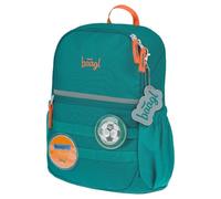 Baagl Mochila de guardería para niños y niñas, pequeña mochila infantil con correa para el pecho y 2 parches intercambiables, personalizable con nombre o imagen, mochila para guardería y cuna, Fútbol