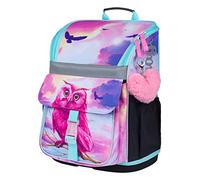 Baagl Mochila Escolar Ergonómica para Niña de 1ª Clase, con Correa para el Pecho, Primaria, Búho - Talla Única