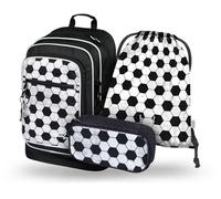 Baagl Mochila escolar para niña, 3 piezas, mochila escolar para primaria, mochila escolar primaria, mochila escolar con correa para el pecho, mochila ergonómica, Goal