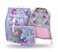 Baagl Mochila escolar para niño de 1ª clase, juego de 3 piezas, mochila escolar primaria para niños, mochila escolar para niños, mochila escolar para escuela, macuto de tortugo, colibrí, Juego de