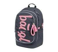 Baagl Mochila escolar para niños con espalda ergonómica, correa para el pecho y elementos reflectantes, Logo Rosa, Mittelgroße, Casual