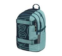 Baagl Mochila escolar para niños, niñas, adolescentes, monopatín, mochila infantil con compartimento para portátil y correa para el pecho, para escuela, secundaria, escuela secundaria, petróleo