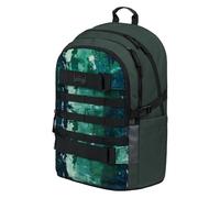 Baagl Mochila escolar para niños, niñas, adolescentes, monopatín, mochila infantil con compartimento para portátil y correa para el pecho, para escuela, secundaria, escuela secundaria, Bosque.