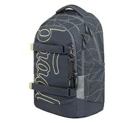 Baagl Mochila escolar para niños, niñas, adolescentes, Skate Max, mochila para monopatín, mochila infantil con compartimento para portátil y correa de pecho para escuela, secundaria, escuela