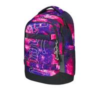 Baagl Mochila escolar para niños, niñas, adolescentes, Skate Max, mochila para monopatín, mochila infantil con compartimento para portátil y correa de pecho para escuela, secundaria, escuela