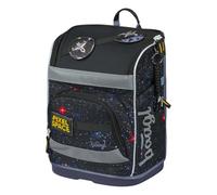 Baagl Zippy Plus - Mochila escolar ergonómica para niños con correa para el pecho y cinturón de cadera, 21 l, Pixel Space, Mittelgroße