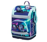 Baagl Zippy Plus - Mochila escolar ergonómica para niños con correa para el pecho y cinturón de cadera, 21 l, Aurora, Mittelgroße, Diseñador