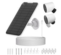 Baaletc Panel solar de 4 W compatible con cámara SimpliSafe para exteriores, cargador solar de alta eficiencia con cable impermeable de 4 m y soporte ajustable de 360°, fuente de alimentación continua