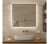 baanio - Espejo Baño con Luz Fría 70x70 cm Estel | Espejo Baño Led Retroiluminado con Antivaho | Vidrio Resistente 4 mm, Plata Ecológica sin Cobre | Diseño Moderno