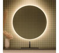 baanio - Espejo Baño Redondo con Luz Cálida 60 cm Sfera | Espejo Baño Led Retroiluminado con Antivaho | Vidrio Resistente 4 mm, Plata Ecológica sin Cobre | Diseño Moderno y Minimalista