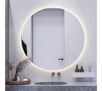 baanio - Espejo Baño Redondo con Luz Fría 80 cm Sfera | Espejo Baño Led Retroiluminado | Vidrio Resistente 4 mm, Plata Ecológica sin Cobre | Diseño Moderno y Minimalista
