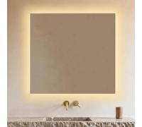 baanio Square Light - Espejo Baño con Luz Cálida Cuadrado 100x100 cm | Espejo Baño Led Retroiluminado | Vidrio Resistente y Anticorrosión 4 mm - Fácil Instalación