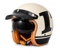 Baannaww Casco Moto Jet Retro con Visera Ahumada