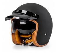 Baannaww Casco Moto Jet Retro con Visera Ahumada