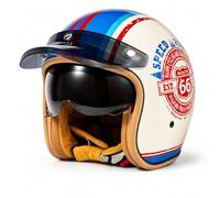 Baannaww Casco Moto Jet Retro con Visera Ahumada
