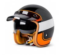 Baannaww Casco Moto Jet Retro con Visera Ahumada