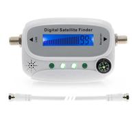 BAAQII Buscador de satélites digital LED SF08 Satlink Receptor HD TV Receptor de señal Sat Decodificador Satfinder con brújula 4 indicador LED